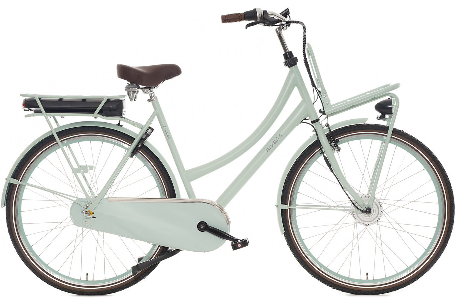 transport e bike dames Rivena E-Cargo N7 Electric transport bike ladies green – Rivena.nl