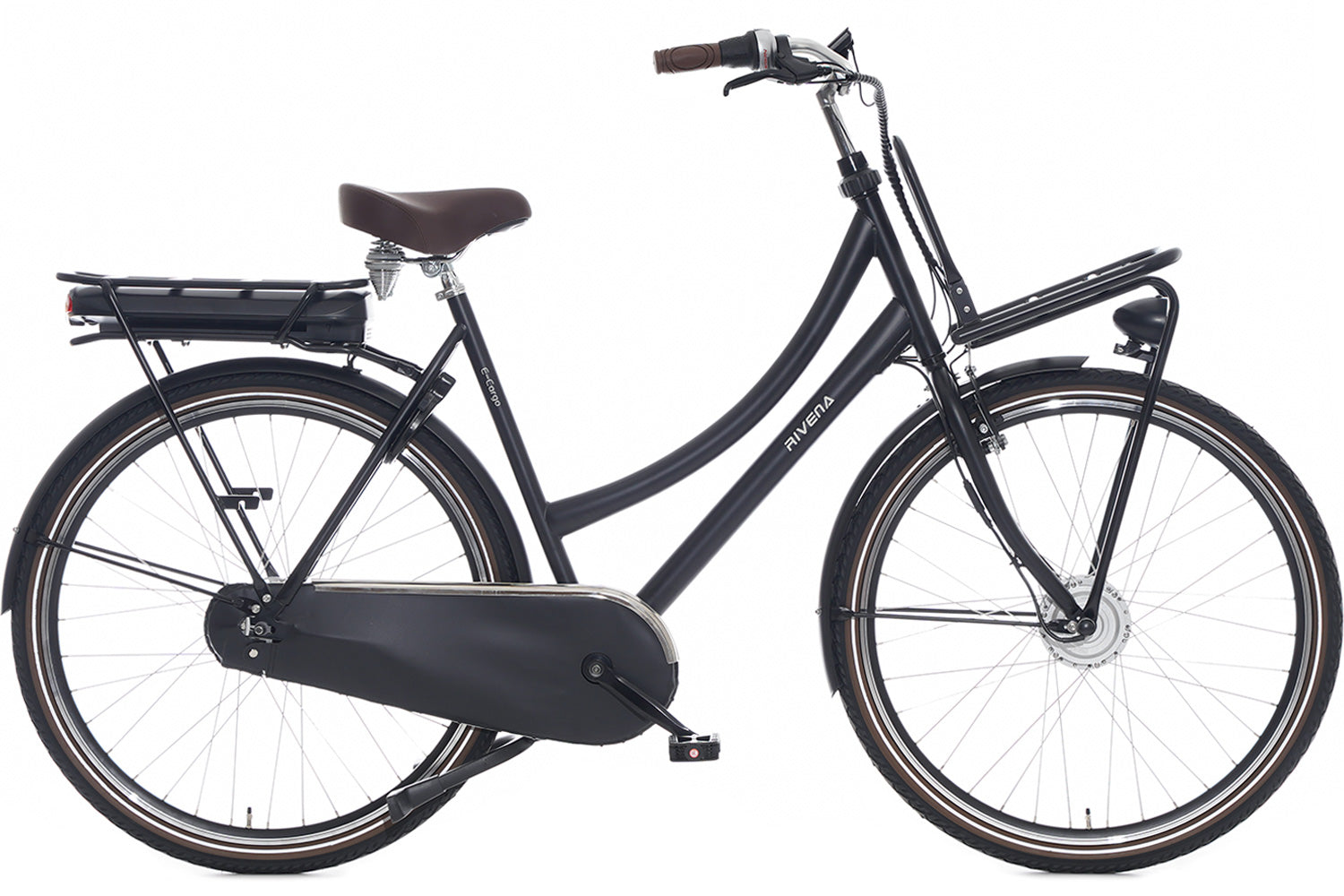 transport e bike dames Rivena E-Cargo N7 Electric transport bike ladies matt black – Rivena.nl